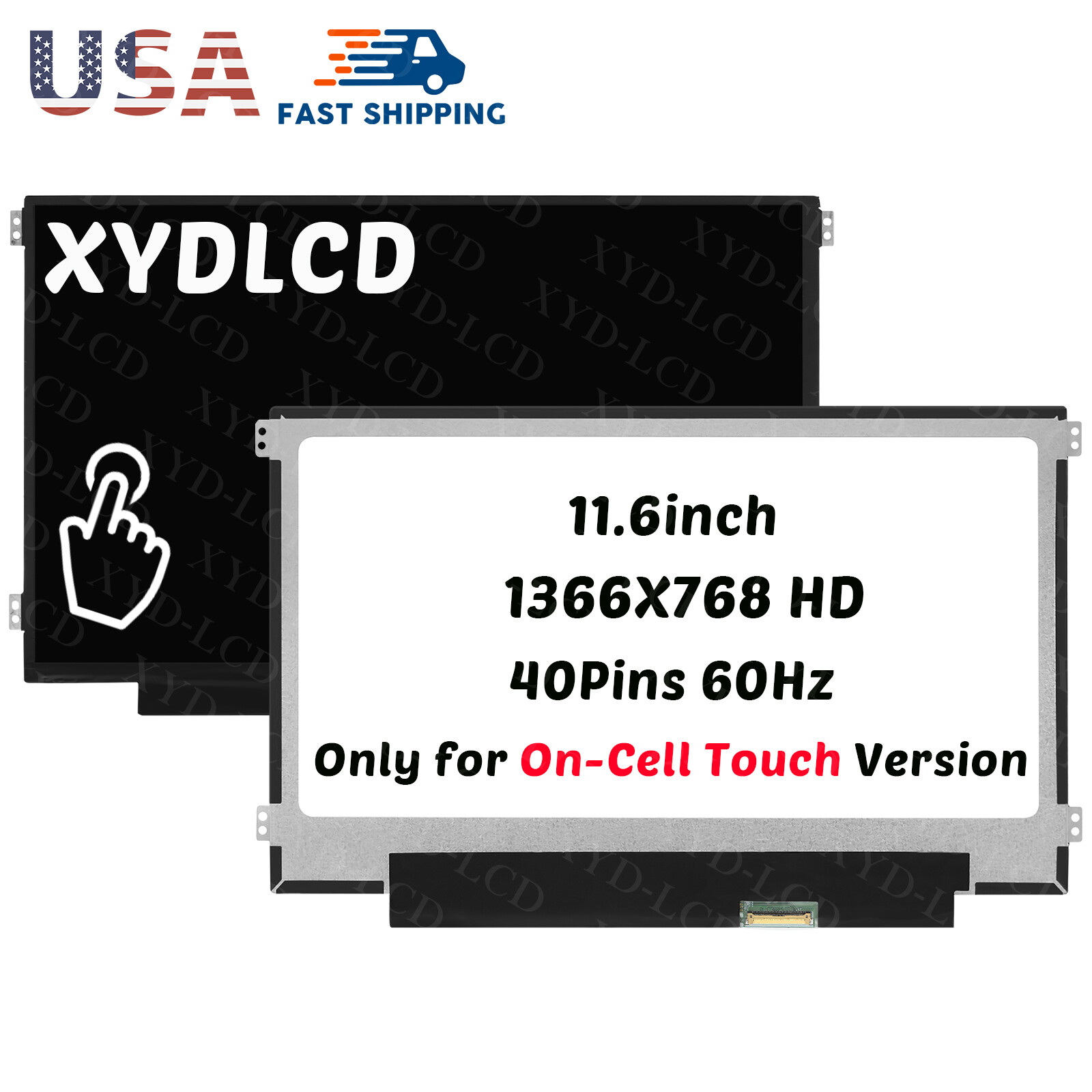 11.6inch LCD Screen Panel HD 1366x768 40Pins B116XAK01.1 On-Cell Touch AUO115C