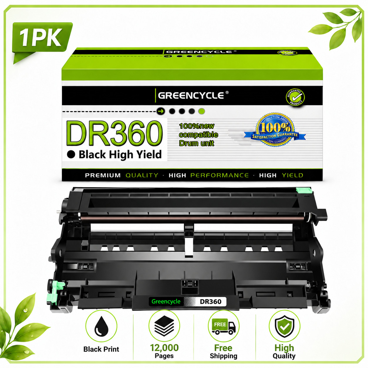 1PK DR360 DR-360 Drum Unit Compatible For Brother HL-2140 HL-2150N DCP-7045N