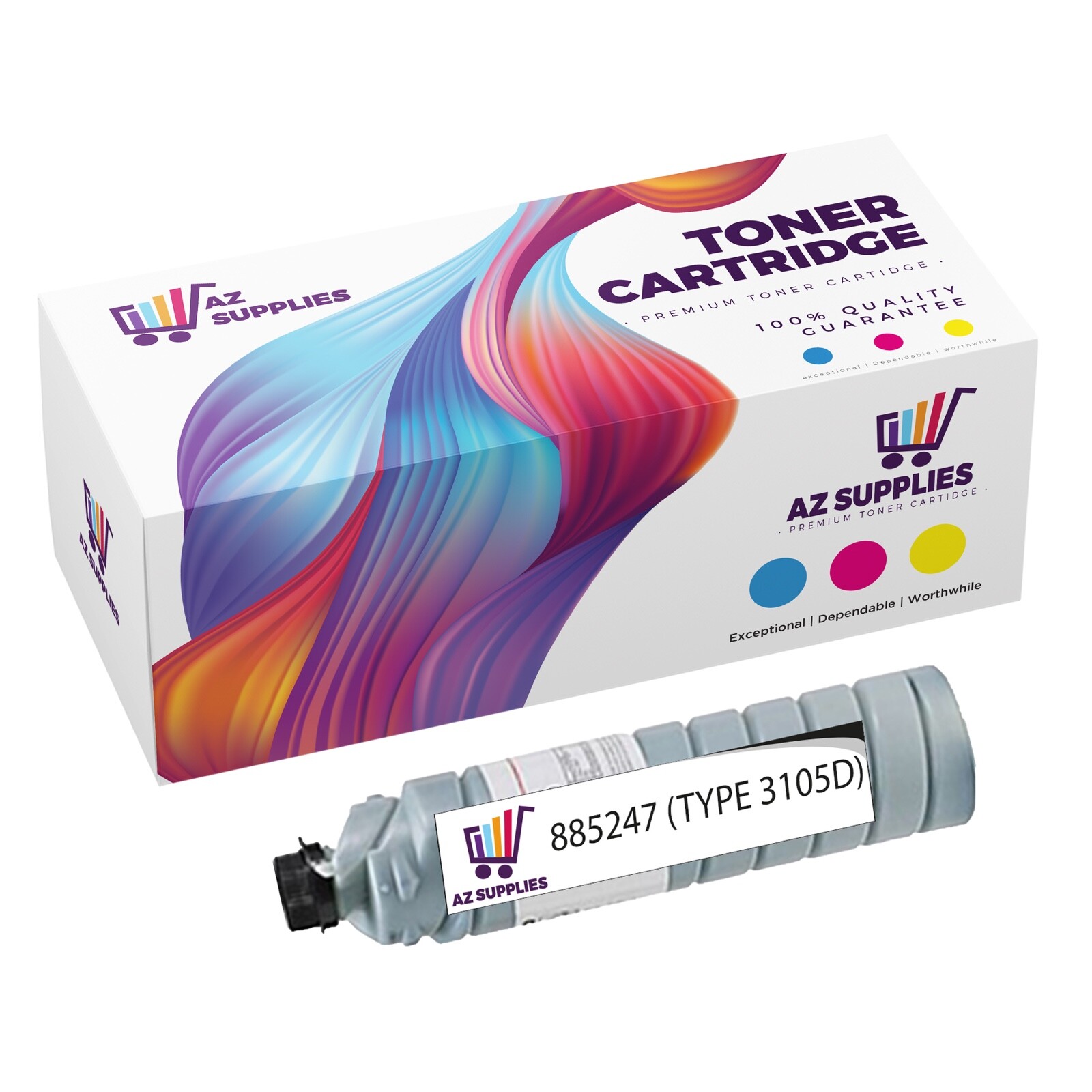 1PK 885247 (3105D) 888062 (3205D) BlackTonerCrtgCompat Ricoh Aficio 1035P 1045P