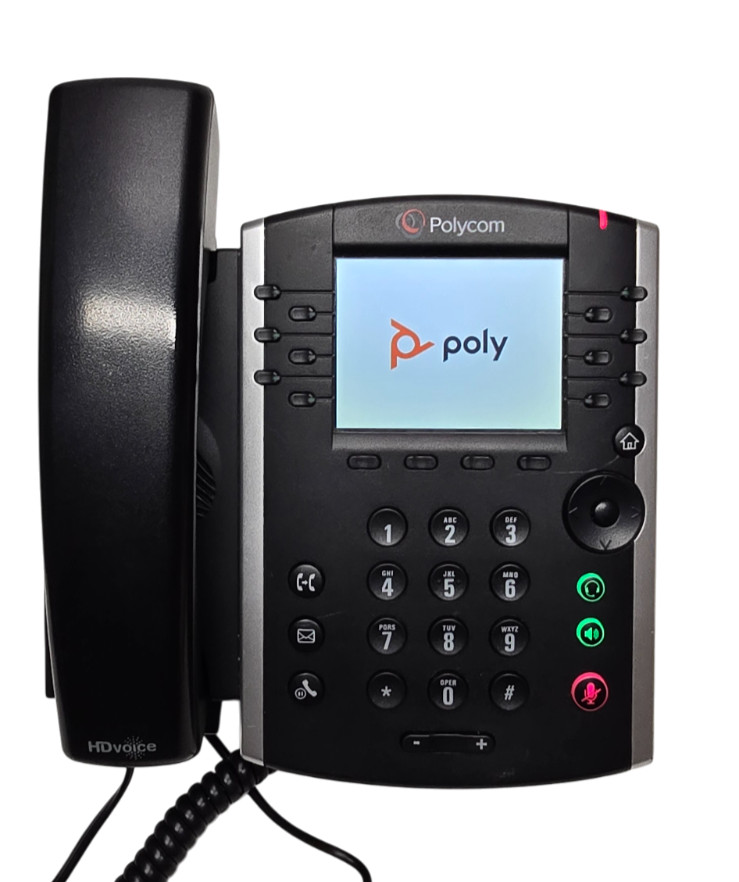Polycom VVX 410 VOIP Office Desktop Phone 12 Line HDVoice POE