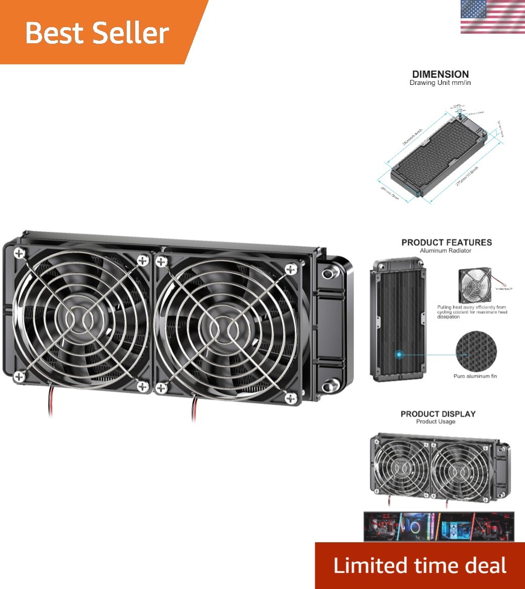 High Performance 240mm Water Cooling Radiator with 12-Pipe Aluminum Structure