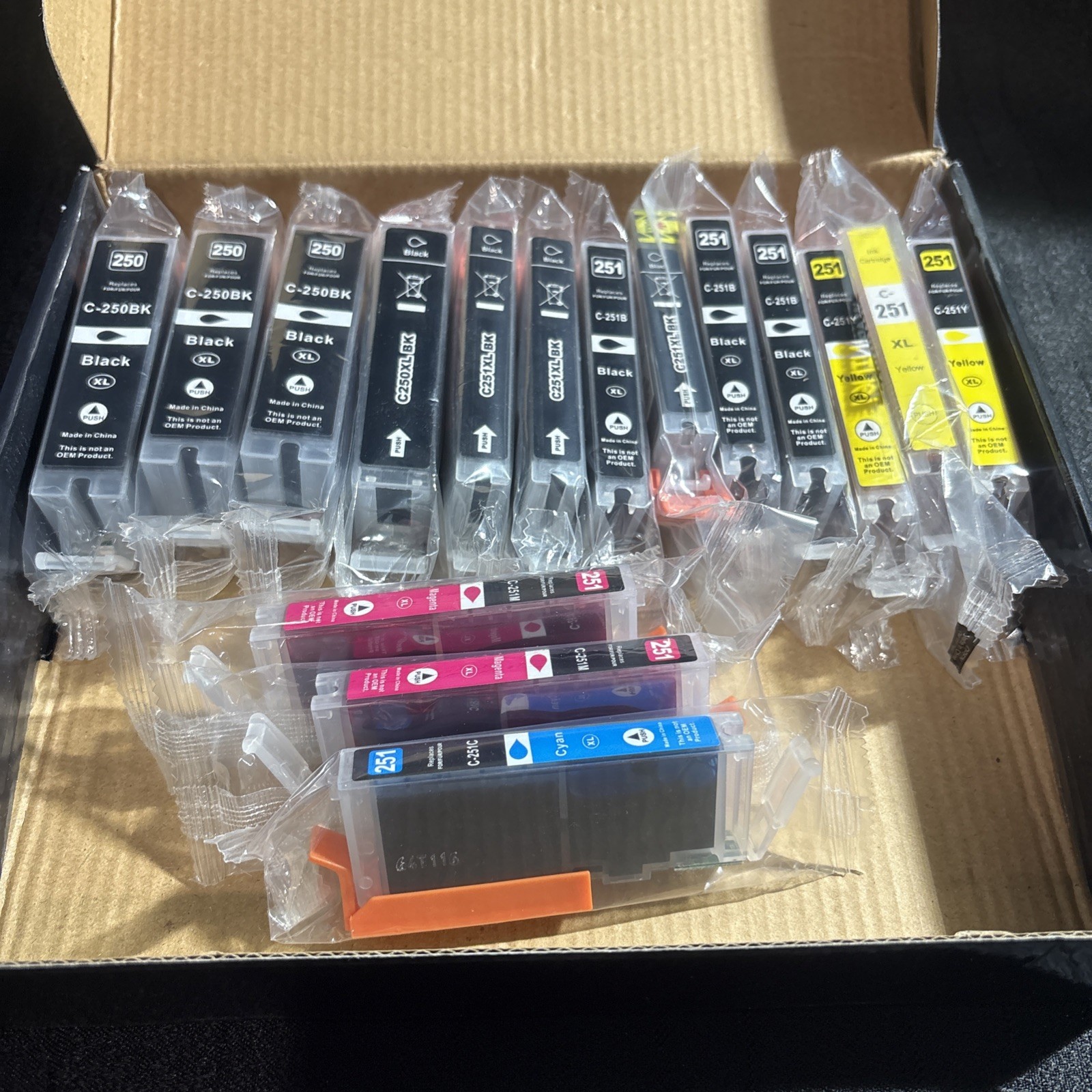 E-Z Ink (TM) Compatible Replacement for Canon PGI-250XL PGI 250XL CL (Lot of 16)