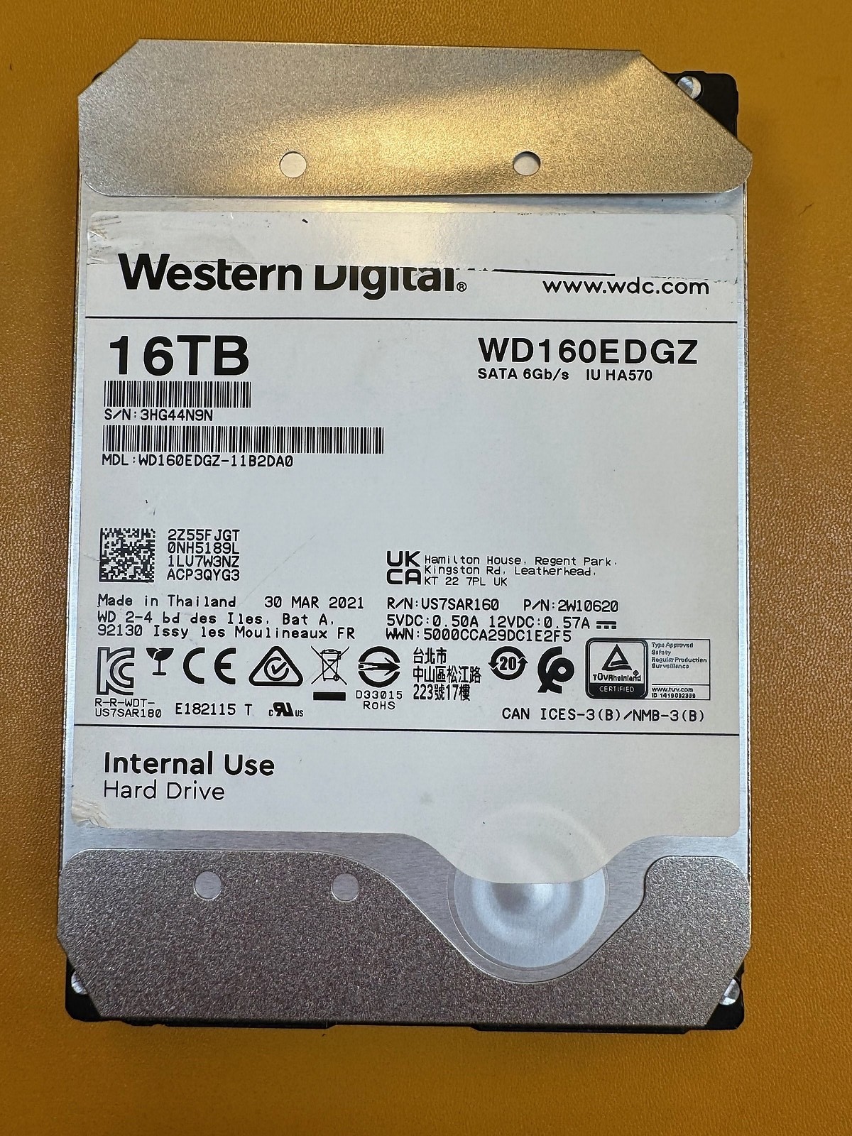 WD Ultrastar HC550 16TB SATA 7200RPM Helium WD160EDGZ Enterprise HDD Tested Good