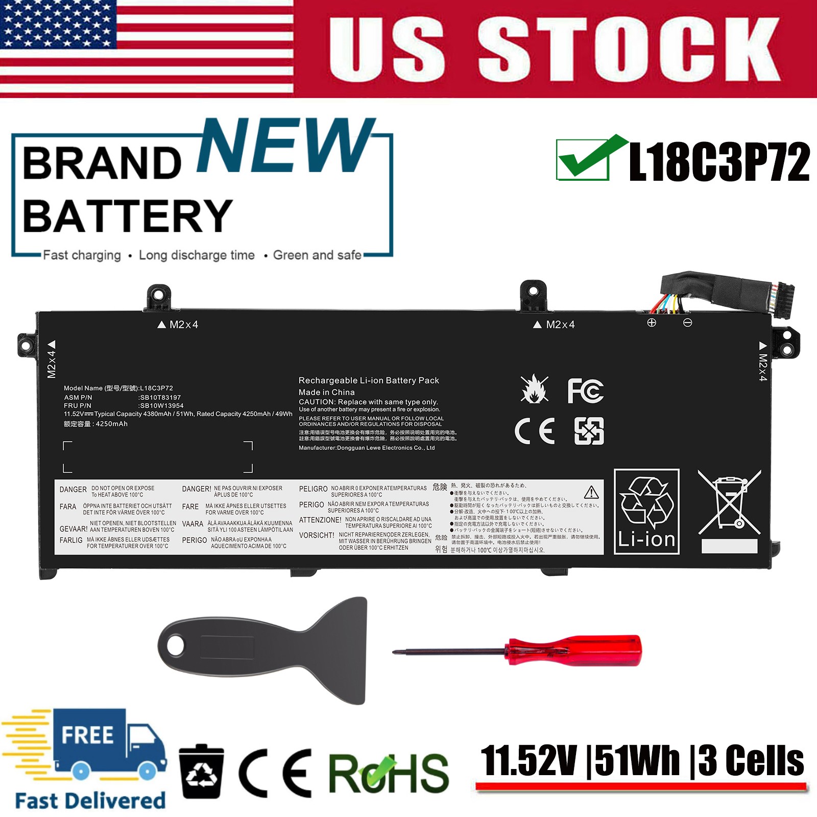 ✅LOT L18C3P72 L18L3P73 Battery For Lenovo ThinkPad T490 T495 T14 Gen 1st Gen 2nd