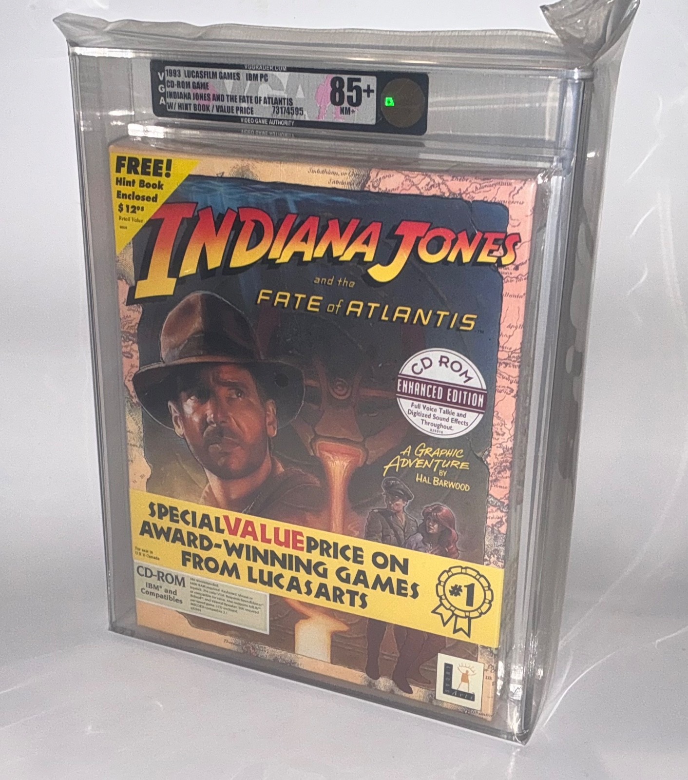 1993 Lucas Arts Indiana Jones Fate of Atlantis Big Box PC Factory Sealed VGA 85+
