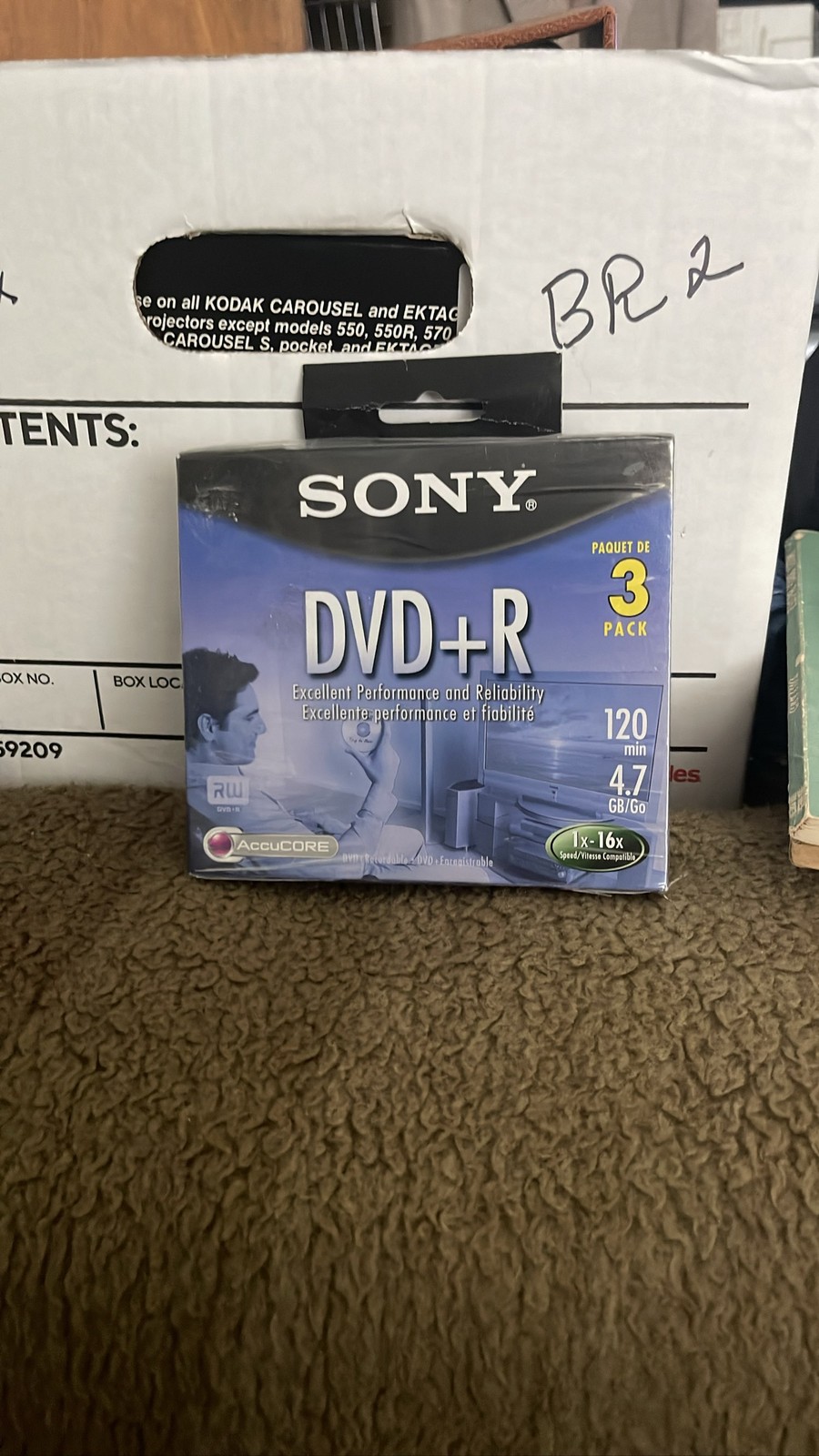 Sony DVD+R 3 Pack 120 Min 4.7GB 1x-16x AccuCORE Discs