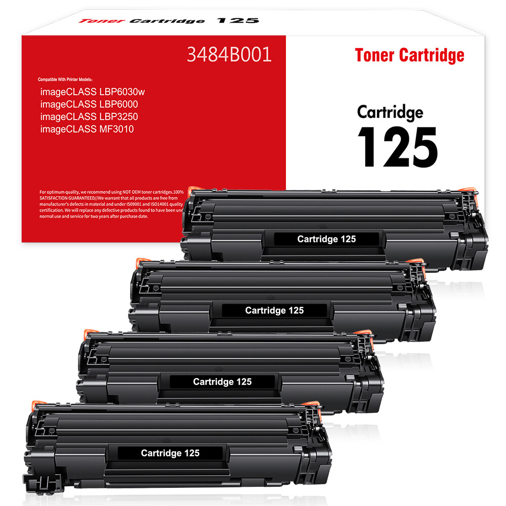 4x CRG125 3484B001AA Toner Cartridge Compatible for Canon 125 imageCLASS MF3010