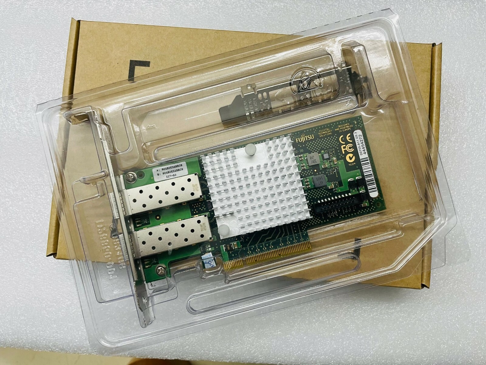FUJITSU D2755-A11 (INTEL X520-DA2) 10G DUAL PORT SFP+ ETHERNET NIC BOTH BRACKETS