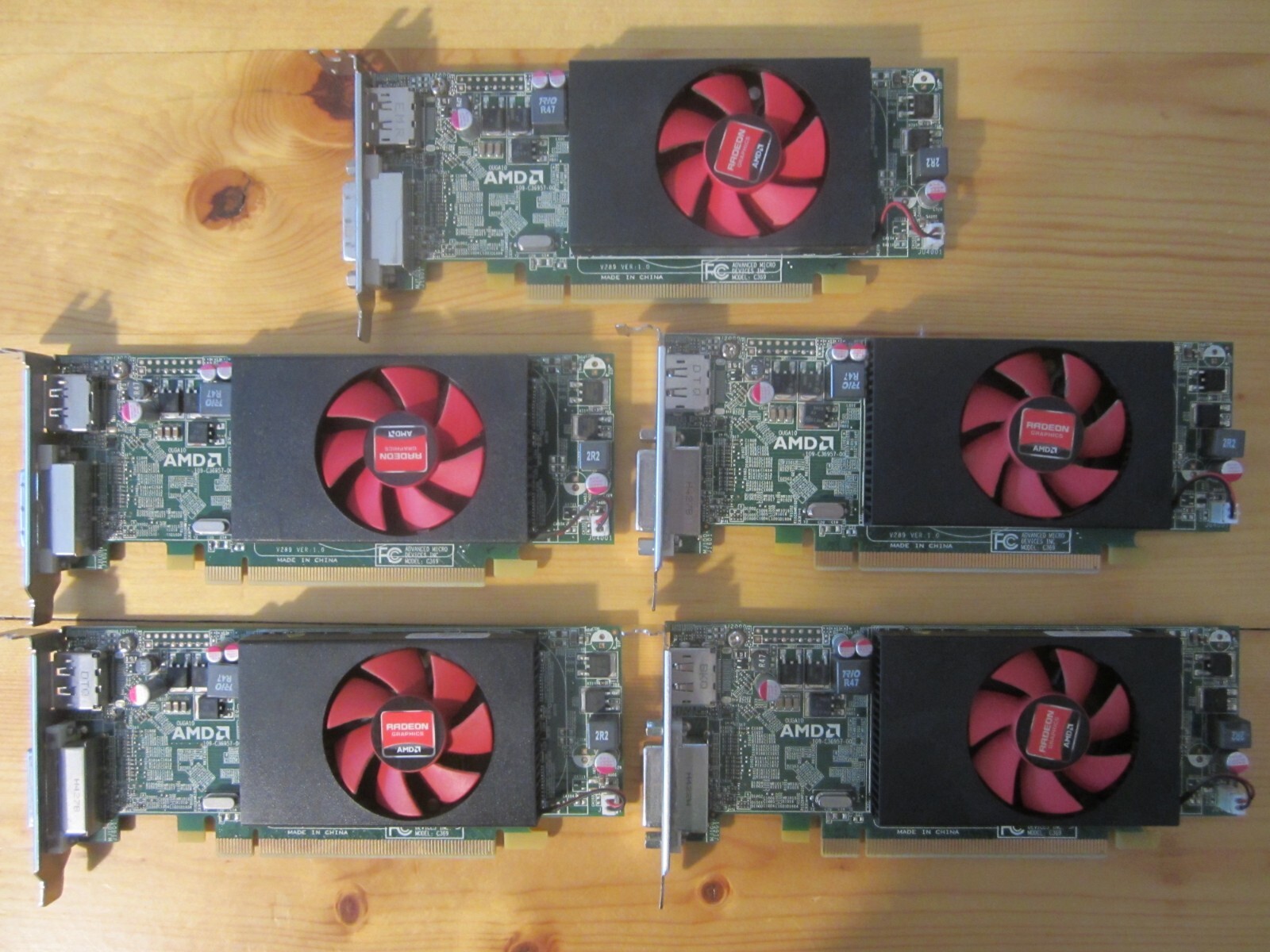 *LOT OF 5* AMD Radeon HD 8490 1GB DVI & DP Dell DMHJ0 Low Profile Video Cards