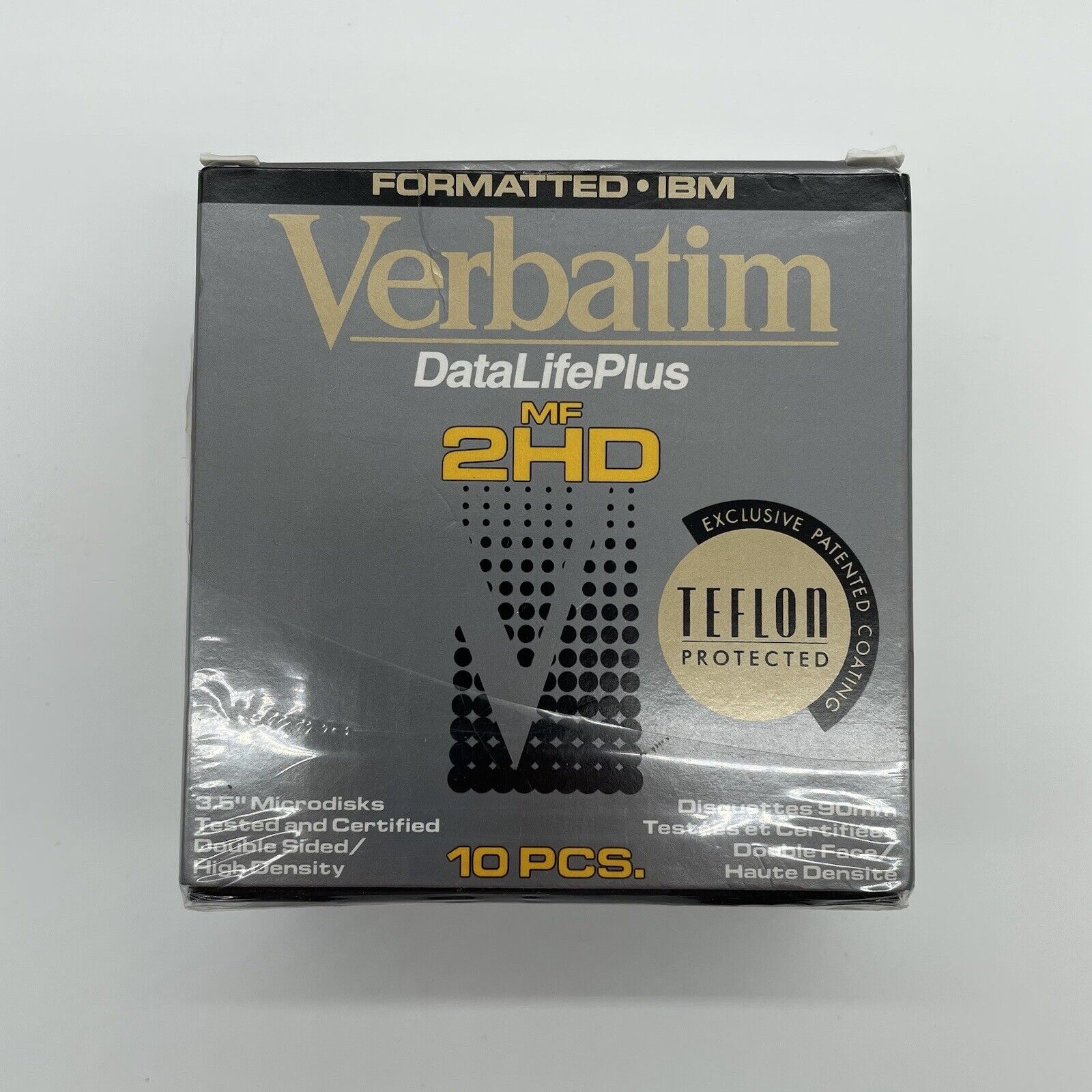 Pack of 10 Verbatim DataLife Plus 3.5” Disks MF 2HD IBM Formatted Open Box