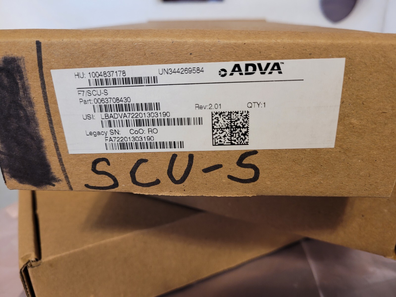 ADVA Optical Networking F7/SCU-S  Shelf Control Unit Module 0063708430