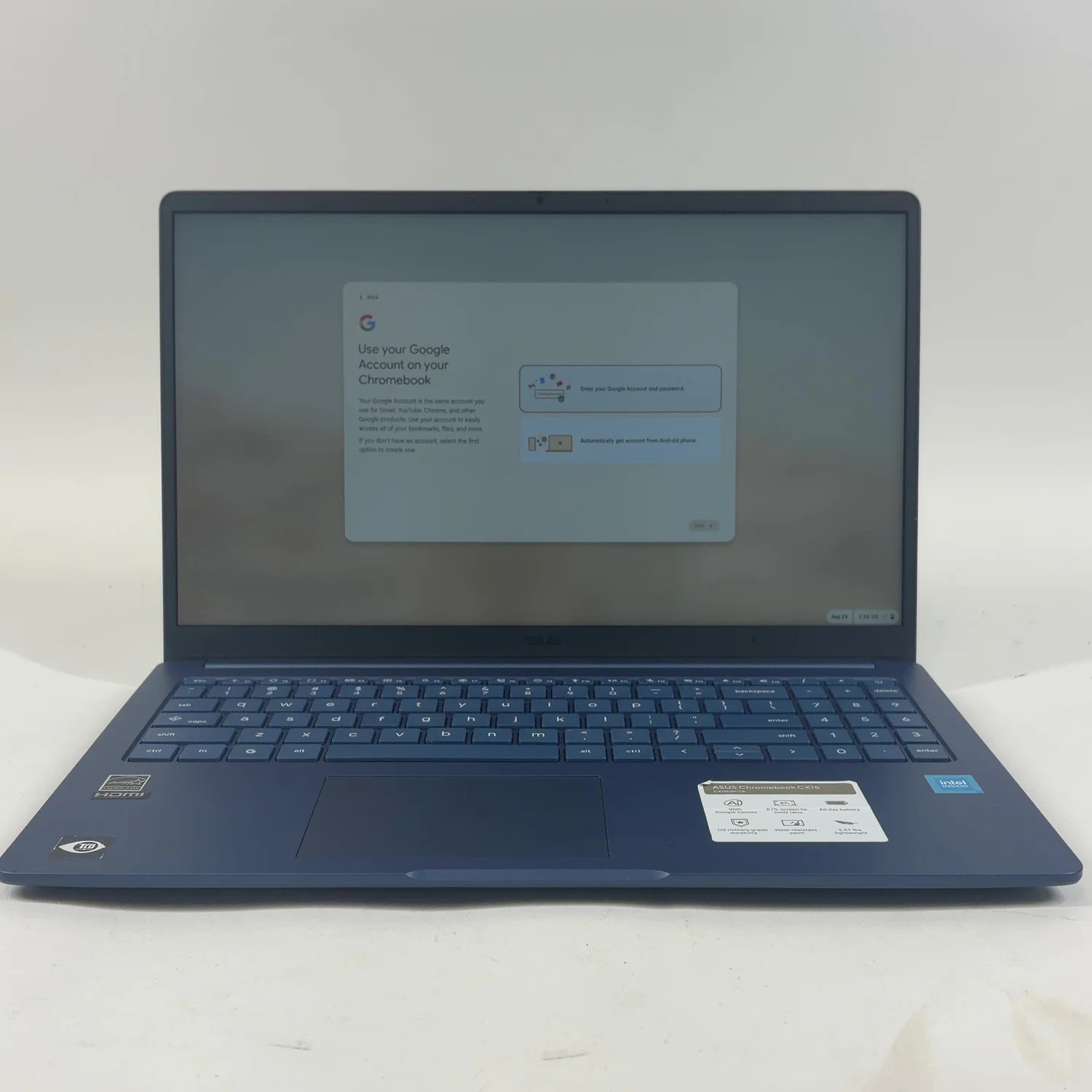 Asus Chromebook CX1 CX1505CTA 15.6" Intel N50 3.4GHz 4GB RAM 32GB