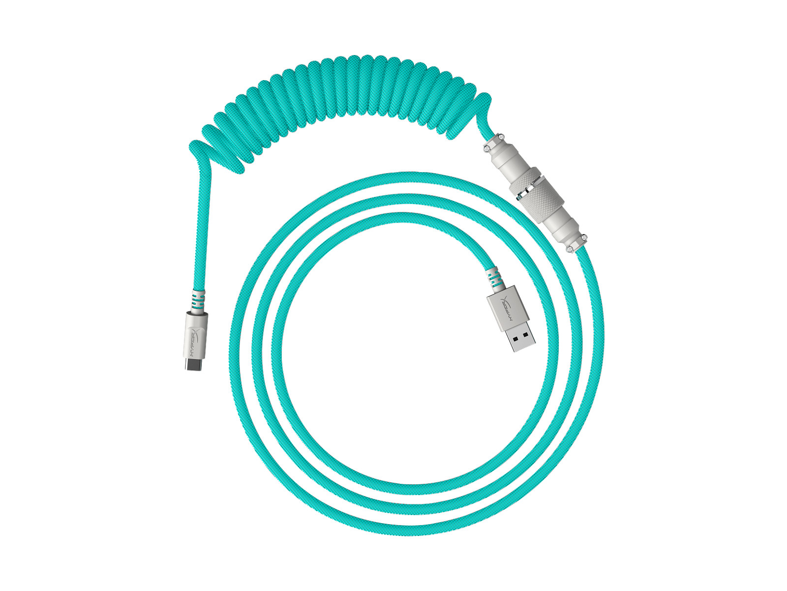 HyperX USB-C Coiled Cable Light Green-White