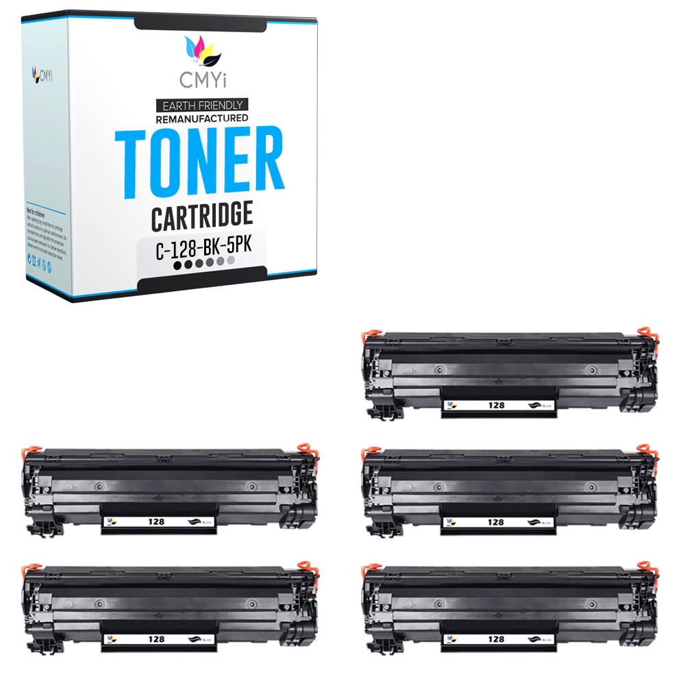 5PK Replacement CMYi 128 Toner Cartridges for Canon imageCLASS MF4570dn MF4570dw
