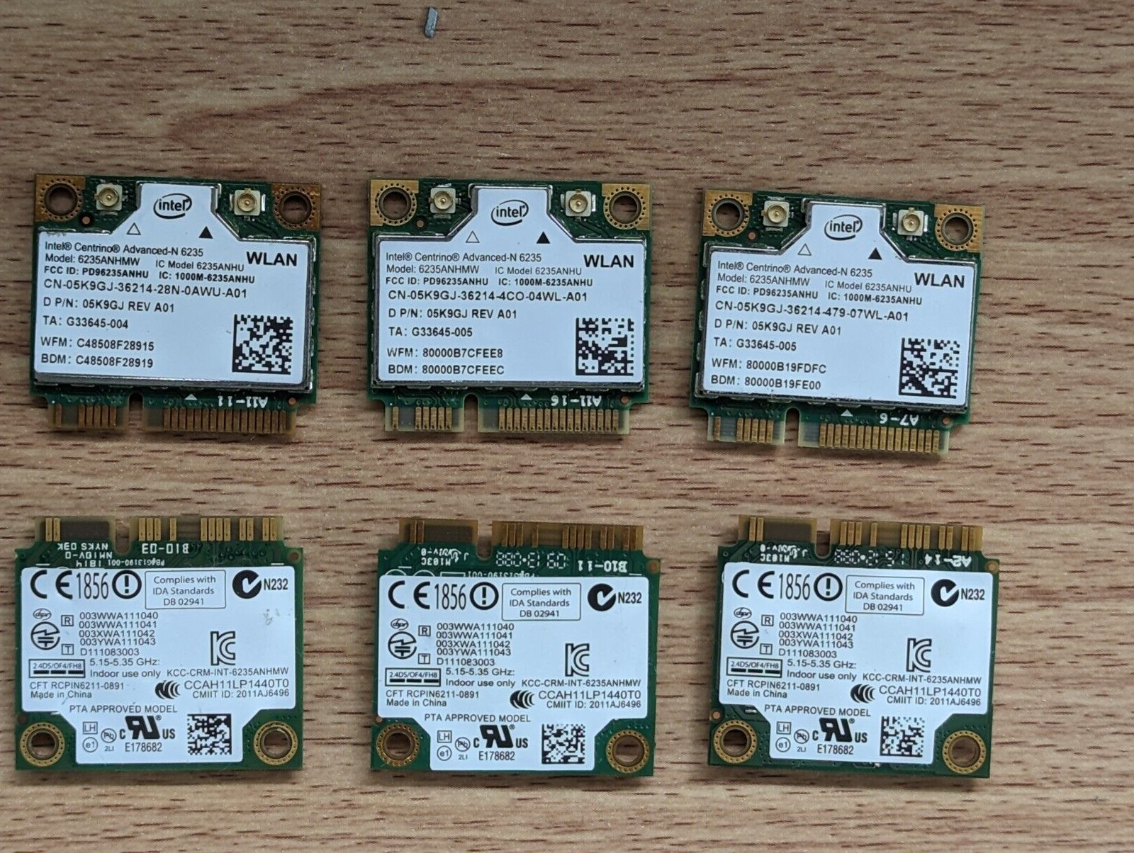 733476-001 733268-001 HP WIRELESS BLUETOOTH 4.0 CARD LOT of 6