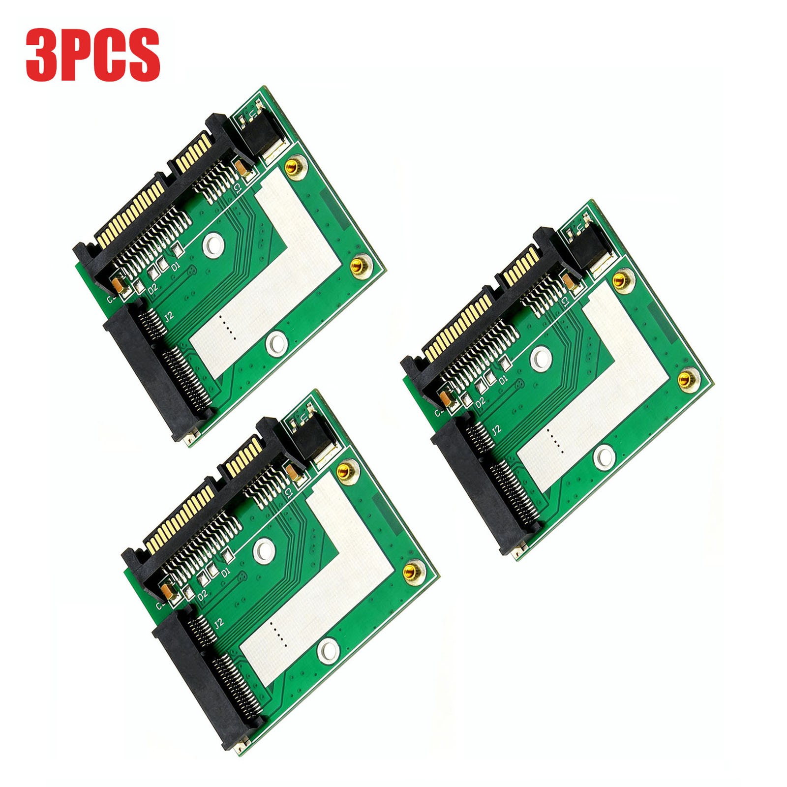 3Pcs Mini PCIE mSATA SSD to 2.5" SATA Adapter Converter Card Module Board