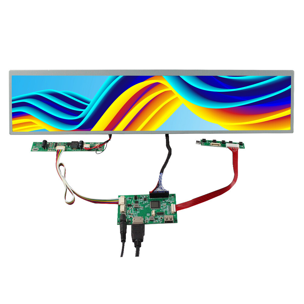 HD USB LCD Controller Board With 19 inch DV190FBM-NB0 1920X360 LCD Screen