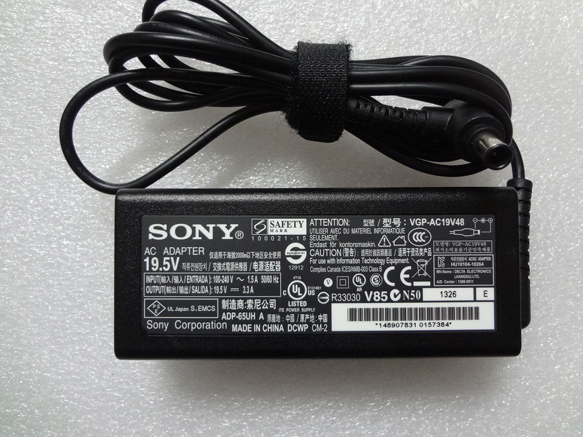 Sony Vaio VPCCW17FX/B VPCCW21FX Charger OEM Genuine VGP-AC19V43 VGP-AC19V48