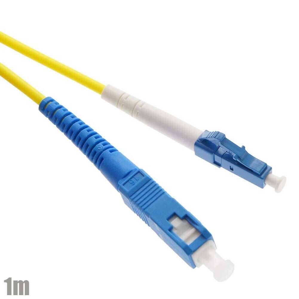 1-20M LC/UPC to SC/UPC Simplex Single Mode Fiber Optic Optical Patch Cable Cord