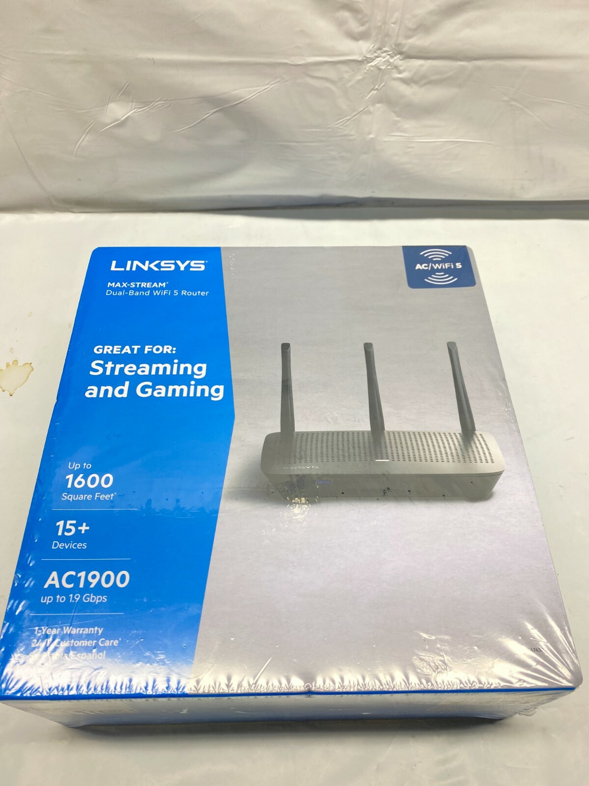 Linksys EA7430 Dual-Band Max-Stream AC1900 1.9Gbps 15 Devices WiFi 5 Router- NEW