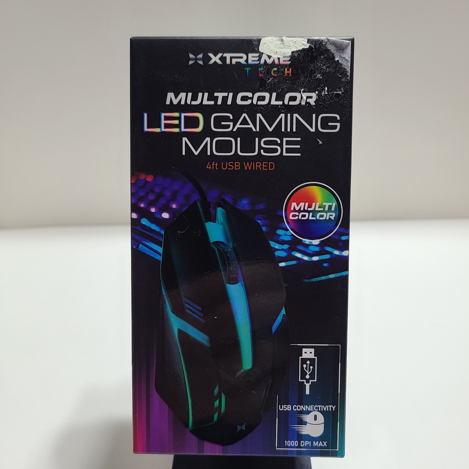 Multi Color LED Gaming Mouse 4ft USB Wired by Xtreme Tech.