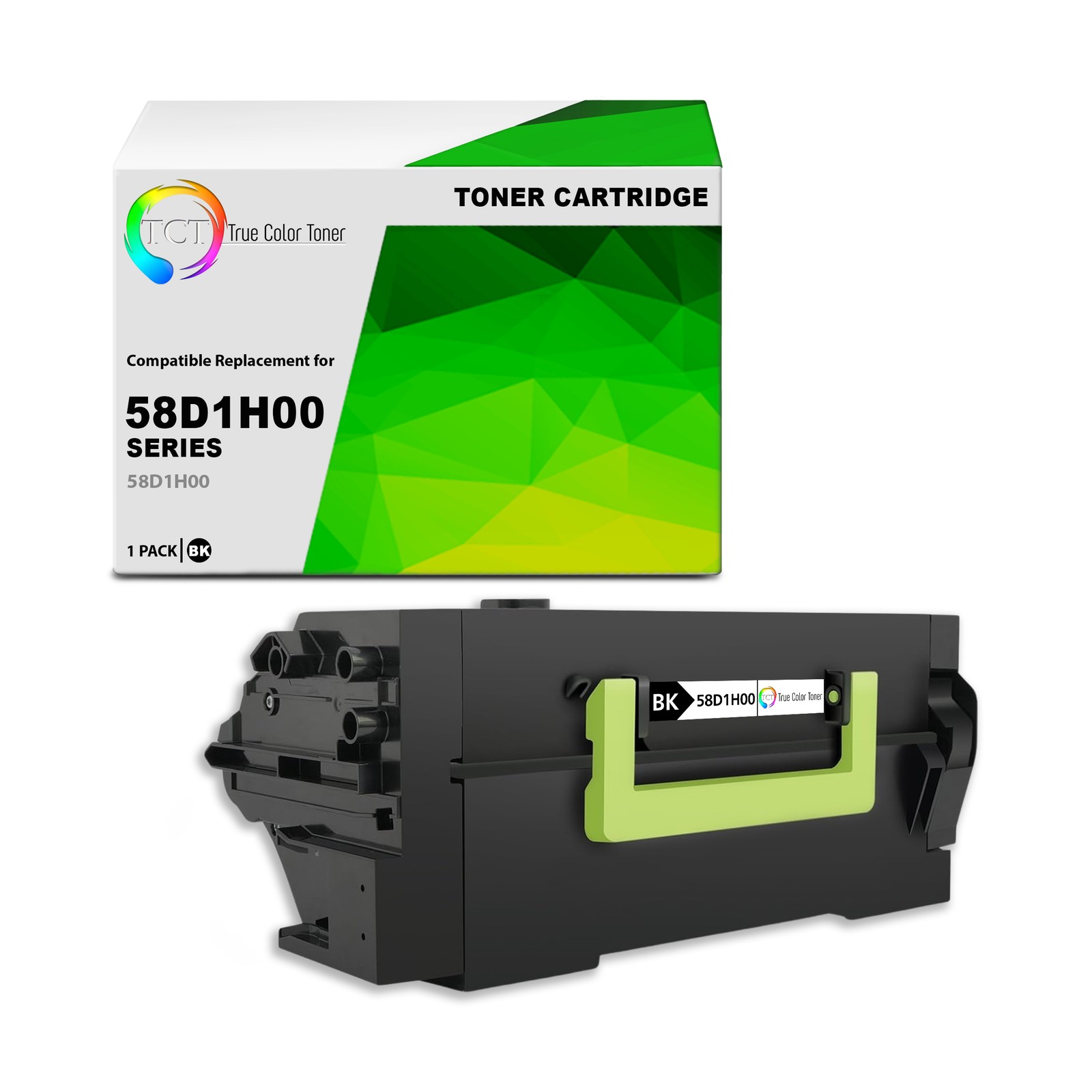 TCT Compatible Black HY Toner Cartridge Replacement for Lexmark 58D1H00 – 1-Pack