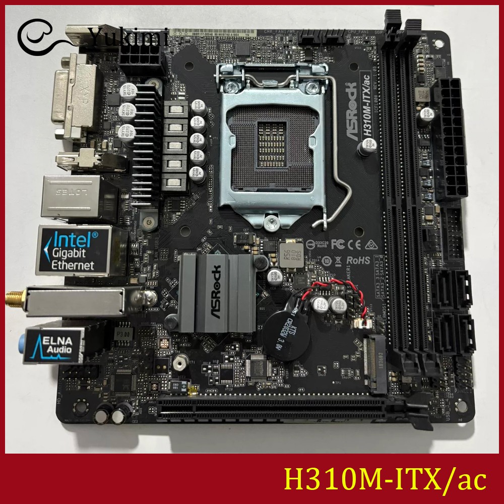 FOR ASROCK H310M-ITX/ac Socket 1151 DVI-I HDMI DisplayPort 1.2 Ｍotherboard Test