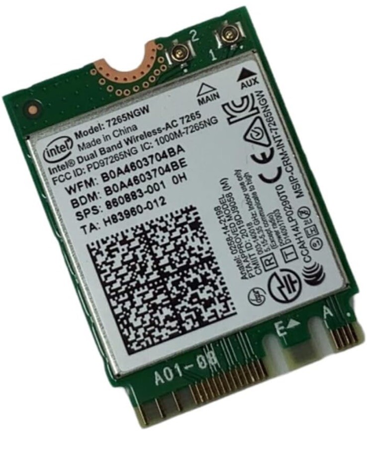 HP Intel Dual Band Wireless AC 7265NV (Non v-Pro), 860883-001