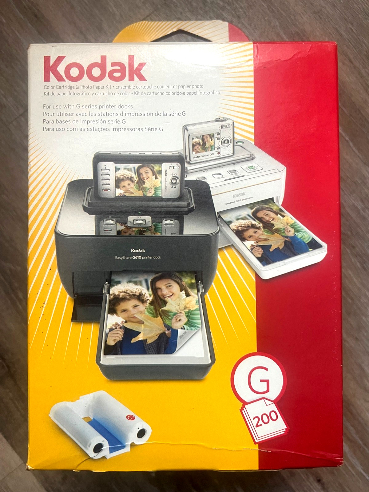 Kodak G‑Series Color Cartridge & Photo Paper Kit 200 Prints – Brand New Sealed