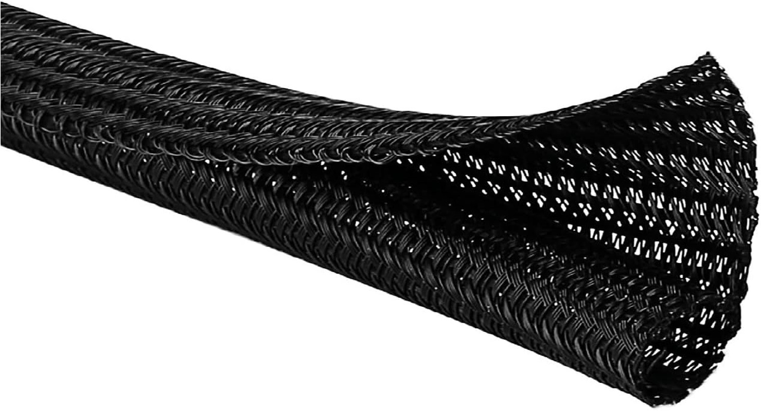 Kable Kontrol 50 Ft - 0.75" Inch Braided Cable Sleeve - Self Closing Split Wire