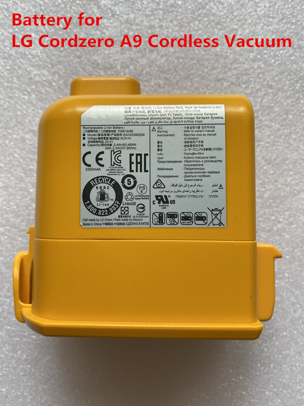 EAC63758601 EAC63382201 EAC63382204 Battery for LG Cordzero A9 Cordless Vacuum