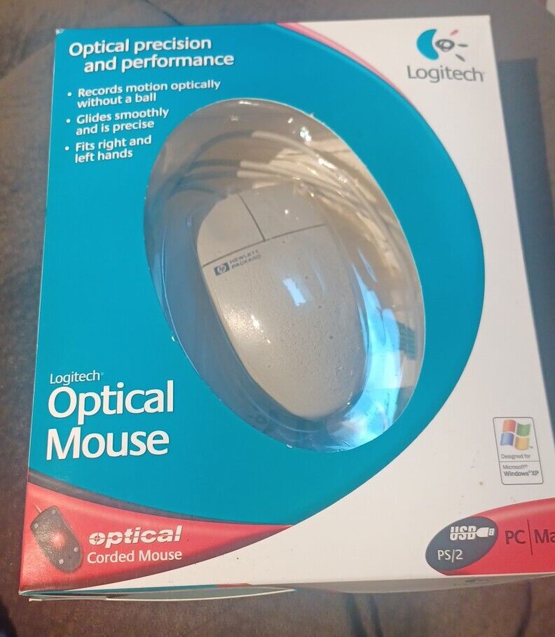 Vintage Logitech Optical Mouse 930582-0403 USB PC