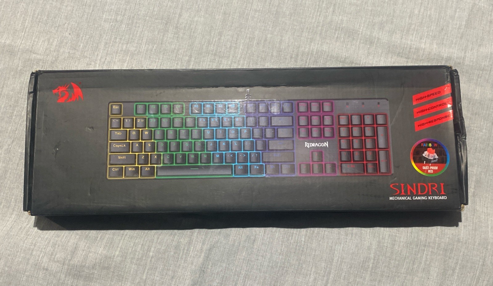 Redragon Sindri Mechanical Gaming Keyboard -Black, RGB, Wired New & Sealed