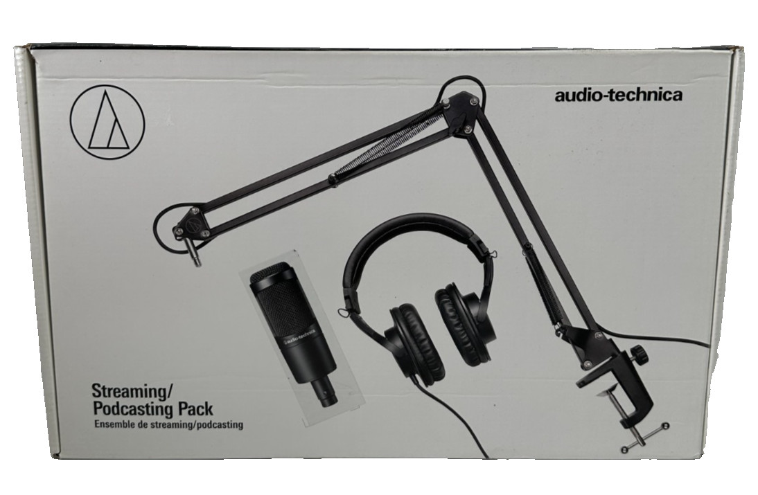 Audio Technica 1-Person PC Podcast Podcasting Kit w/ 2035 Mic+Headphones+Boom