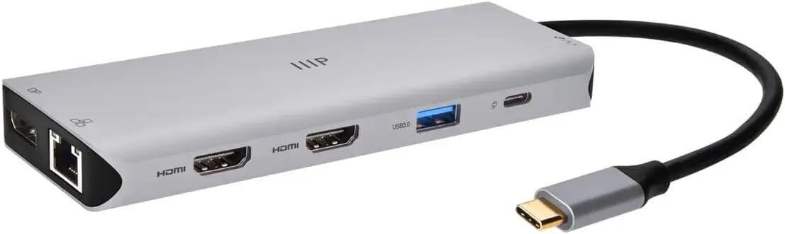 13 in 1 Dual HDMI DisplayPort Multi Stream Transport MST Triple Monitor Docking