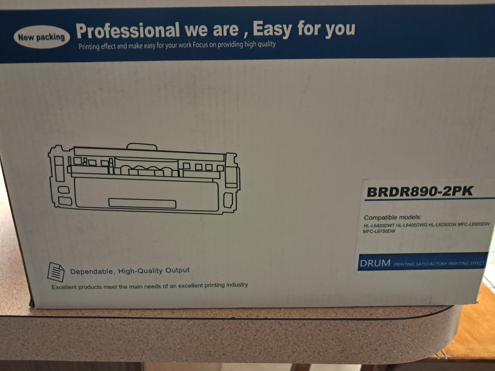 DR890 Drum Unit (2-Pack, High Yield) Replacement for Brother Printer New 