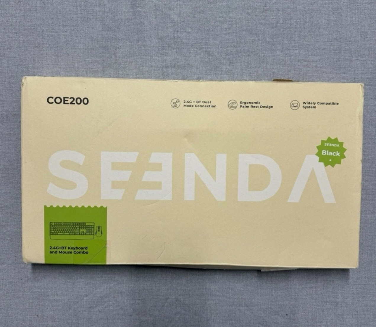 Seenda Wireless 2.4G + BT Keyboard and Mouse, USB & Type COE 200