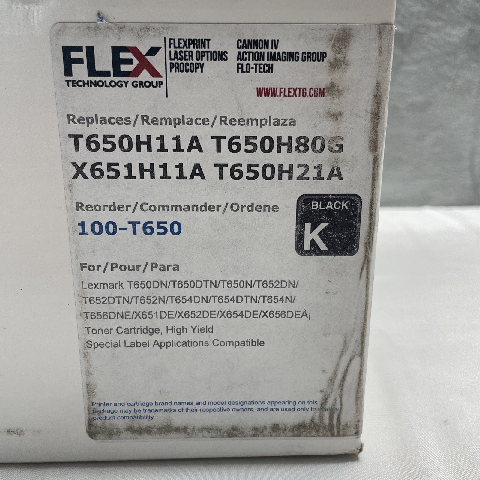 Universal LEXMARK T650 T652 T64 T656 Toner Cartridge by FLEX - Black - SEALED