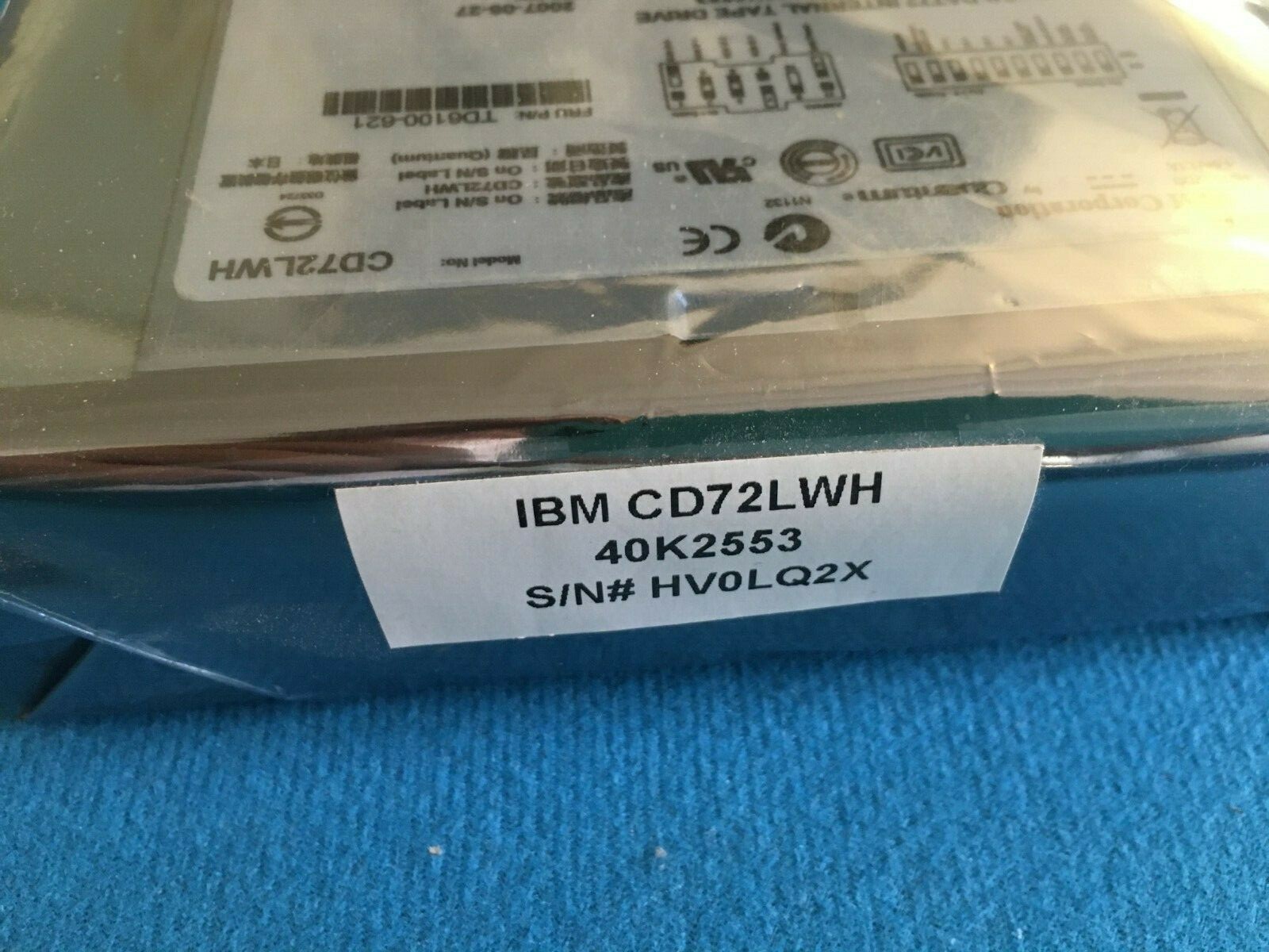 IBM 40K2553  CD72LWH DAT72 36/72GB SCSI LVD int. Tape Drive TD6100-621 