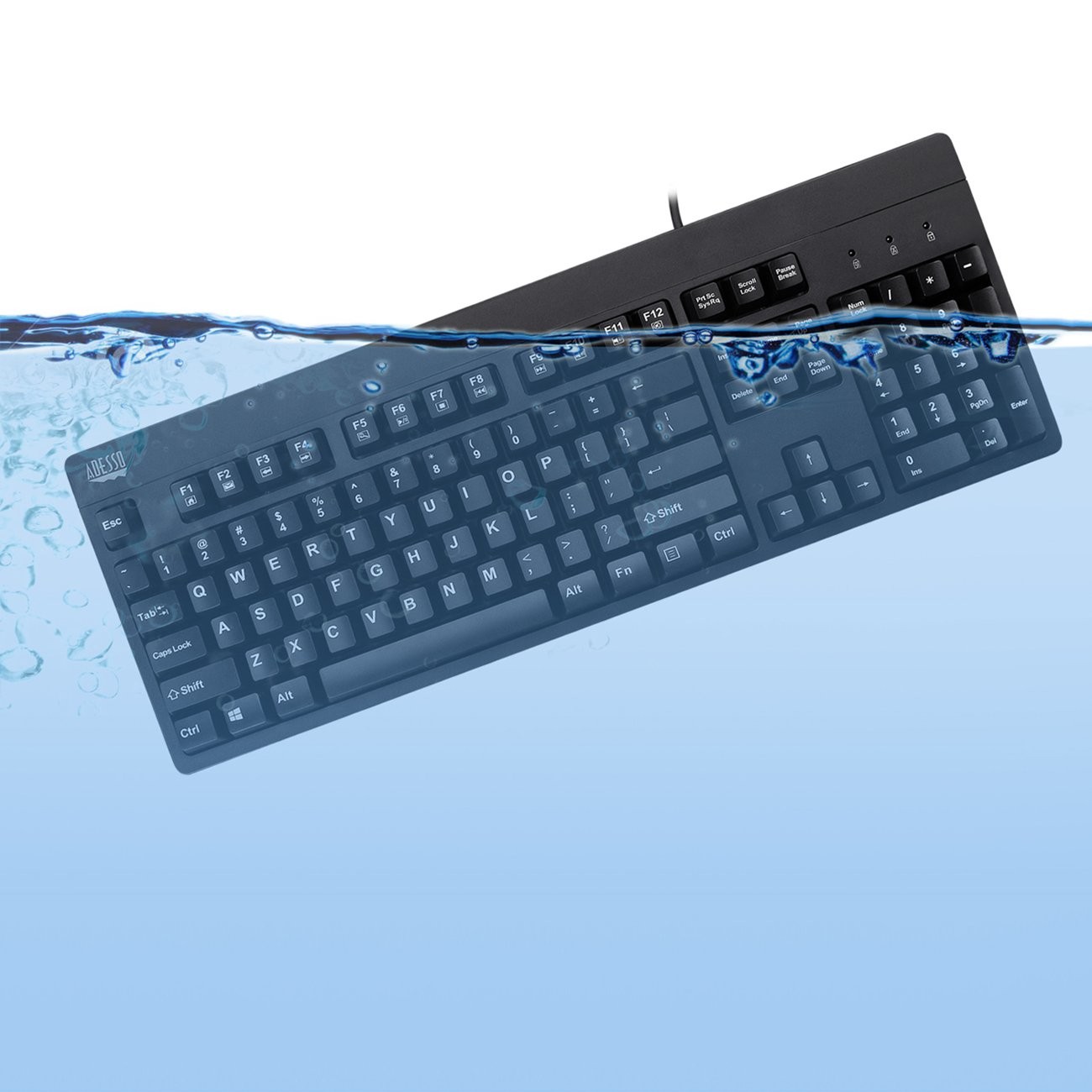 Adesso EasyTouch 630UB - Antimicrobial Waterproof Keyboard (akb-630ub)
