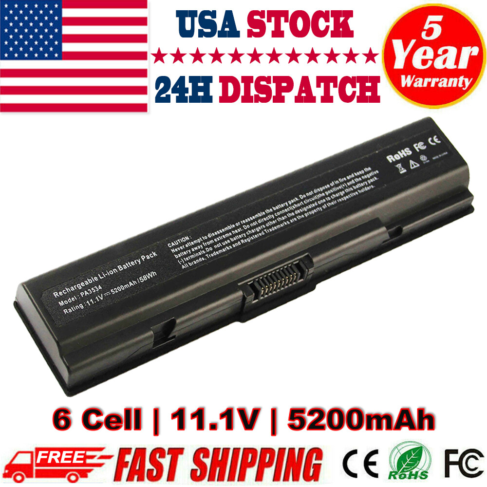 Battery for Toshiba Satellite A205-S4797 A205-S6808 L455D-S5976 A505-S6033 Fast