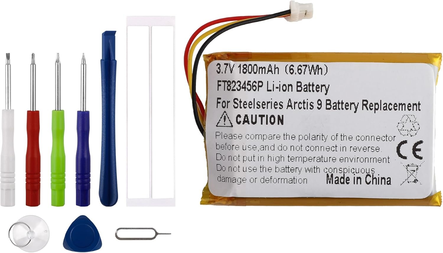 New FT823456P Replacement Battery Compatible with Steelseries Arctis 9 Wireless