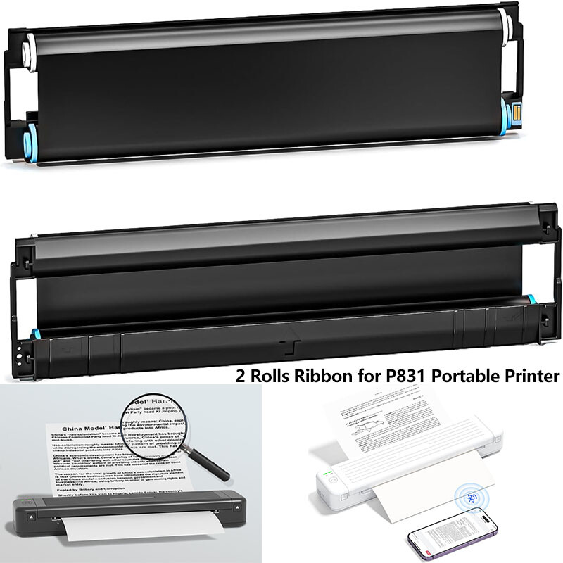 Phomemo Exclusive Thermal Transfer Ribbon for P831 Portable Printer 2 Rolls