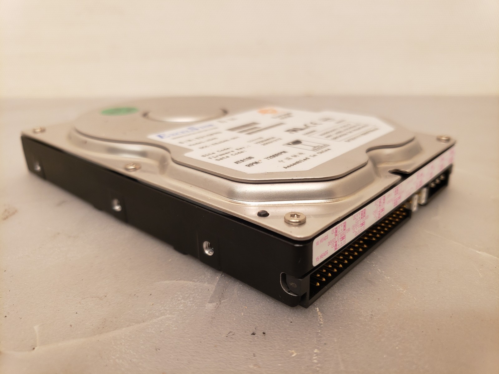 Vintage ExcelStor J340 Jupiter Europa 40 GB IDE ATA 100 Hard Drive 7200 HDD 100%