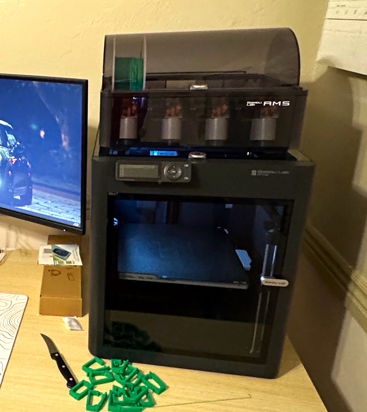 Bambu Lab P1S with AMS -  with original box, filament and parts