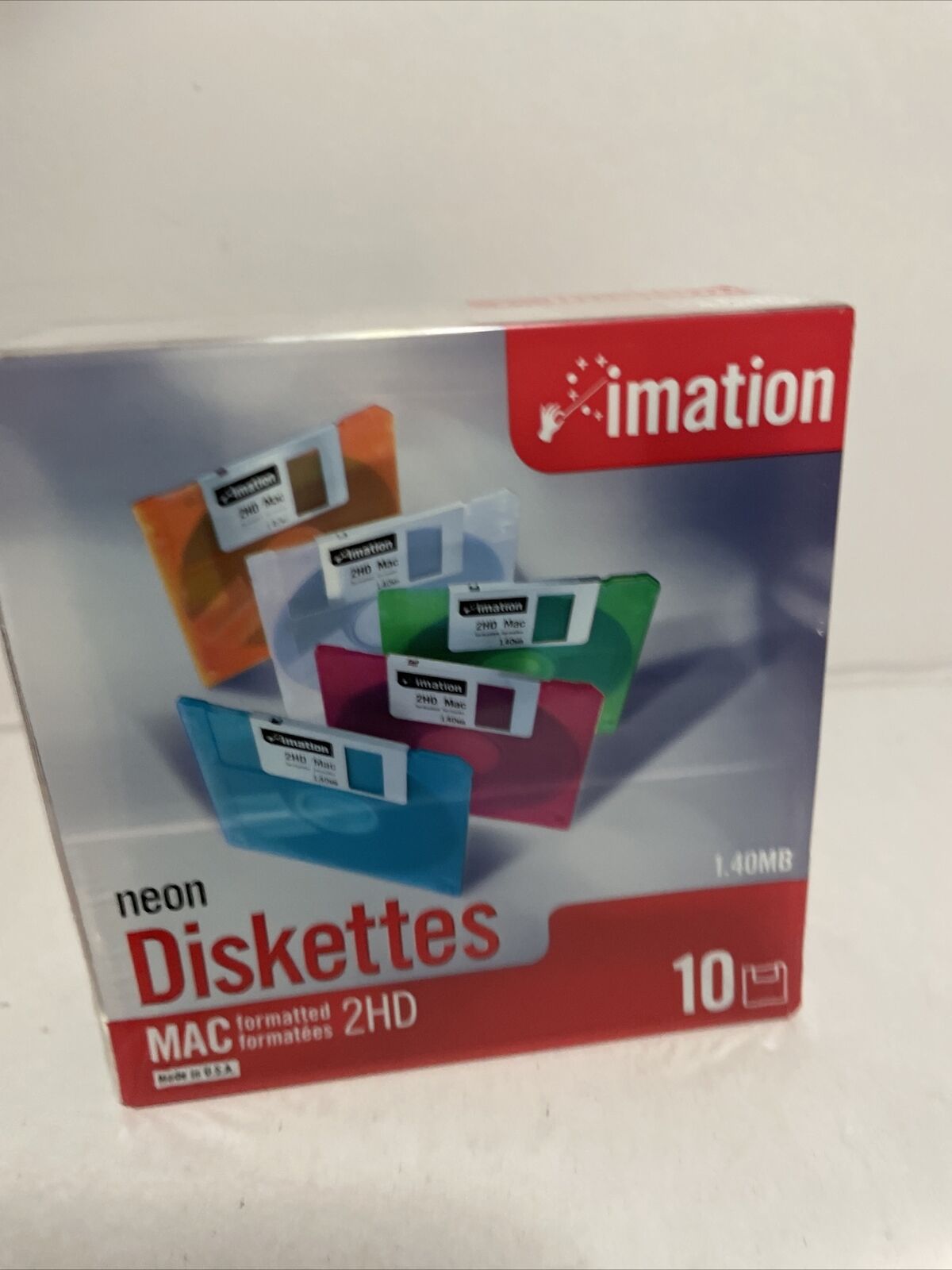 Imation Neon Diskettes MAC Formatted 2HD 1.40 MB 3.5
