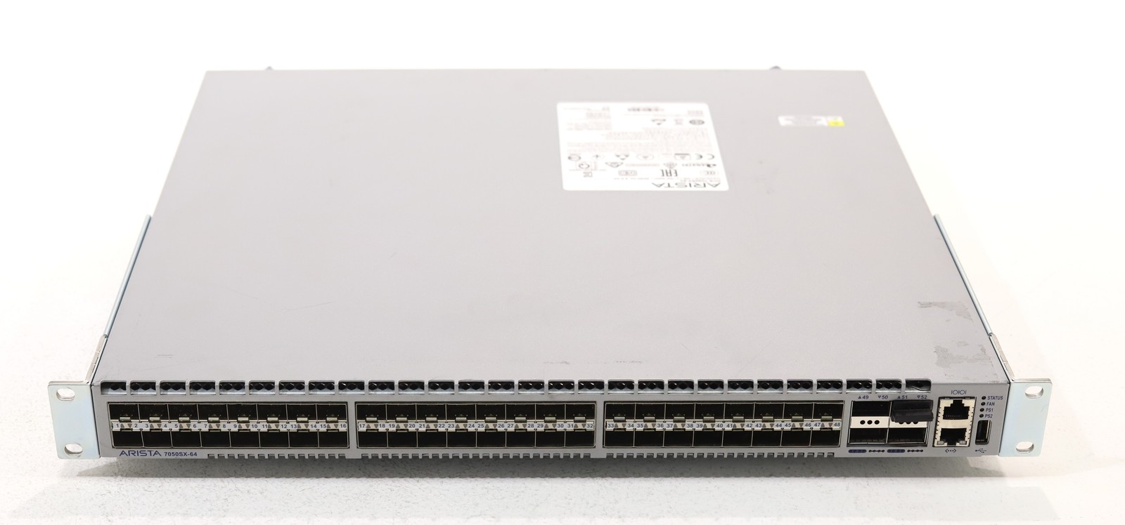 Arista 7050SX 48-Port 10GbE SFP+ 4x40GbE QSFP+ Switch W/Ears P/N: DCS-7050SX-64