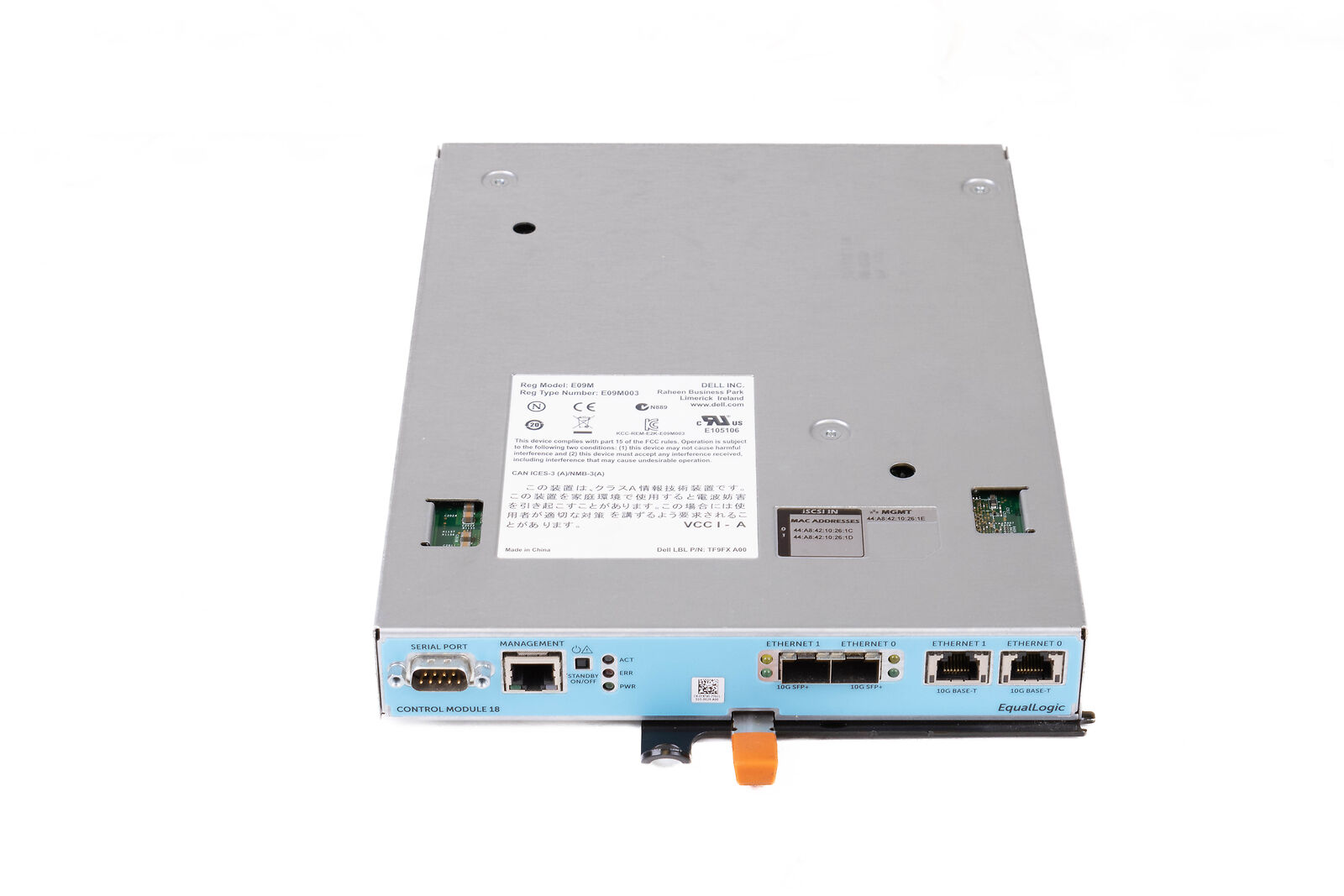 Dell 0TXTV0 EqualLogic Controller Module Type 18 2*10G Base-T 2*10G SFP+ E09M003