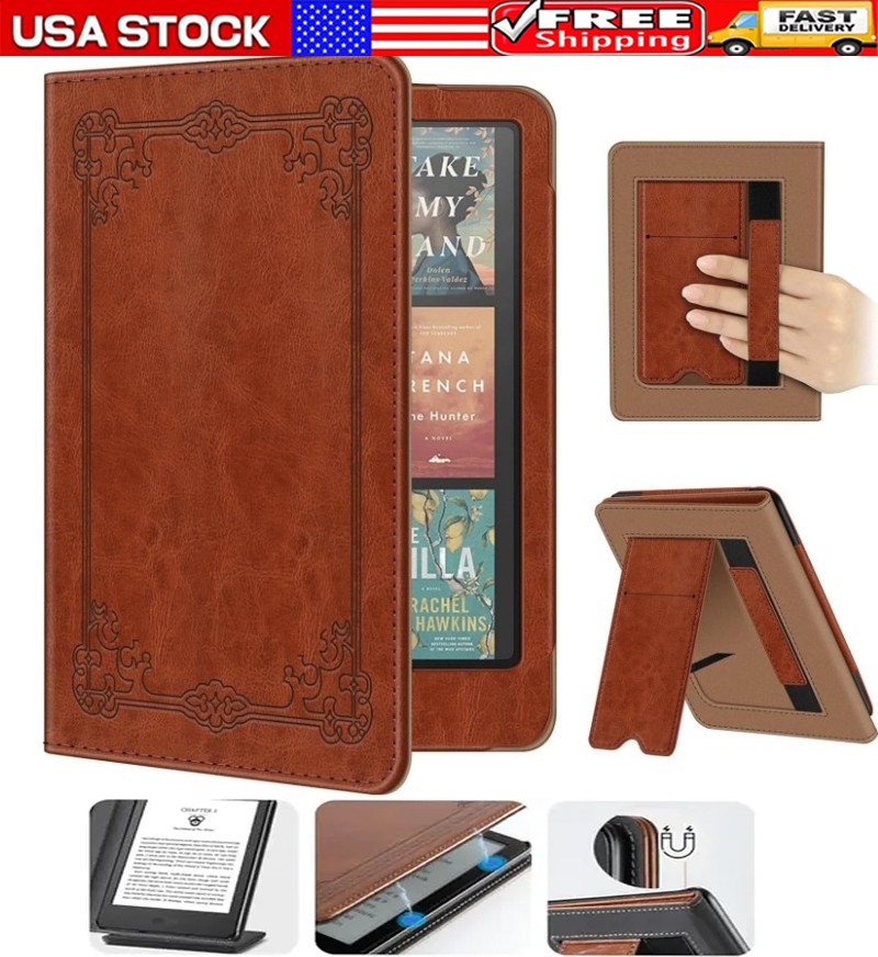 7"/6.8" Kindle Paperwhite Case Foldable Stand Cover （12th/11th Gen 2024‑2021）