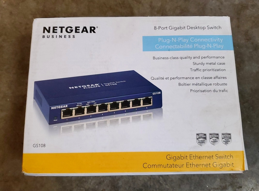 Netgear Business 8-Port Gigabit Desktop Ethernet Switch Plug-N-Play Connectivity